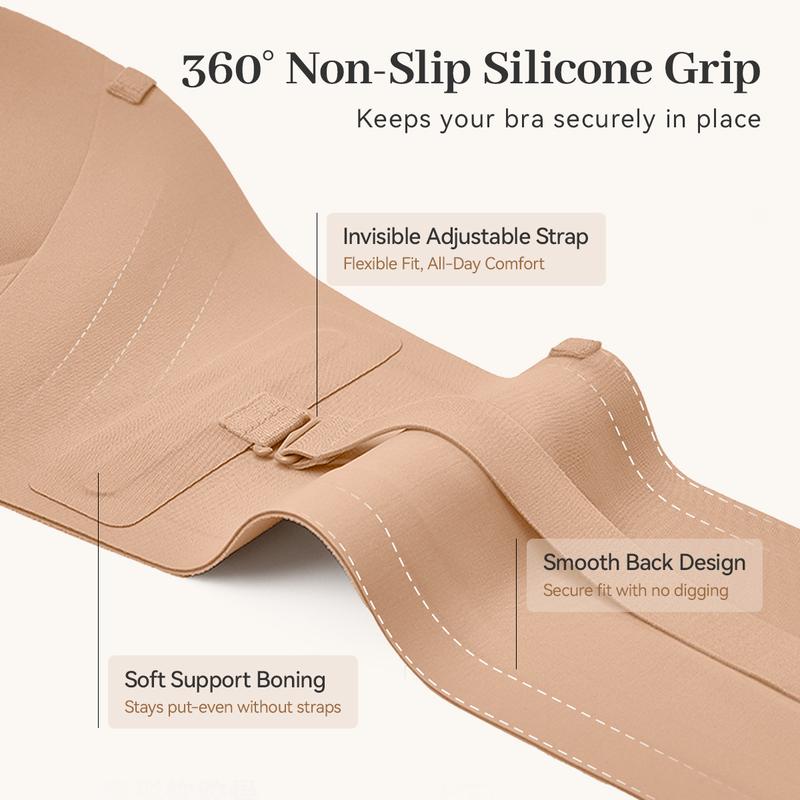 Sorelle Wear™ Sorelle strapless front-closure push up bra, lift & support padded