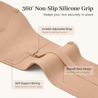 Sorelle Wear™ Sorelle strapless front-closure push up bra, lift & support padded